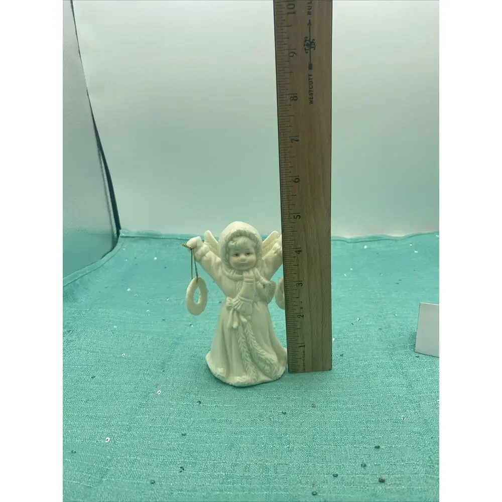 New Vintage Kirkland's Classic Holiday Traditions Ceramic Angle Ornament 5” Tal